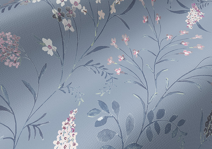 Summer Meadow, Slate Blue - Roller Blind - Image 4
